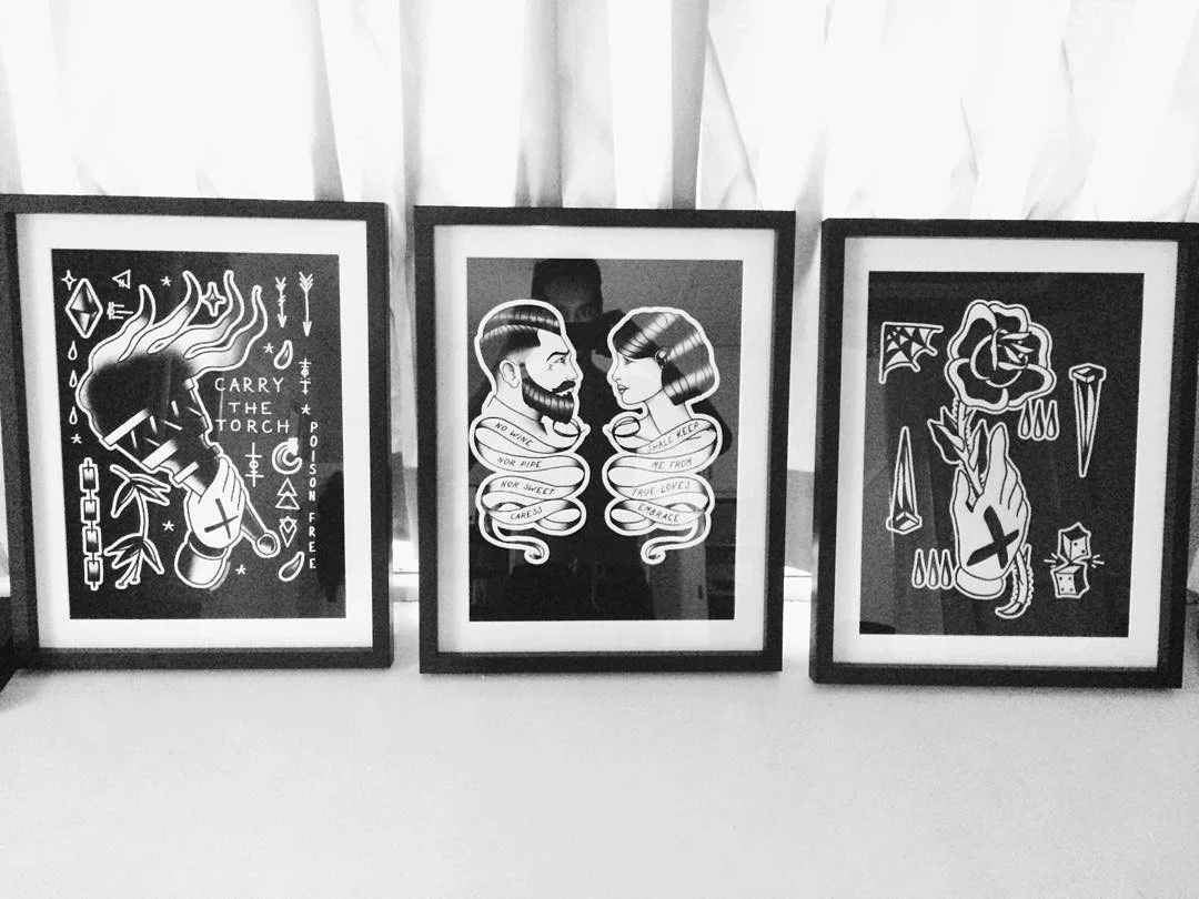 True Love's Embrace Print in Black - Image 3